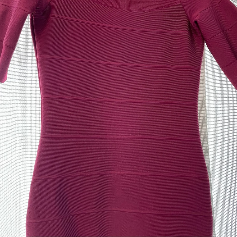 NWT Herve Leger Raspberry Dress - Picture 13 of 16